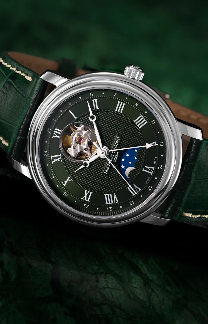 Classics Heart Beat Moonphase Date Watch FC-335MCGRW4P26 Classics Heart Beat Moonphase Date Watch FC-335MCGRW4P26